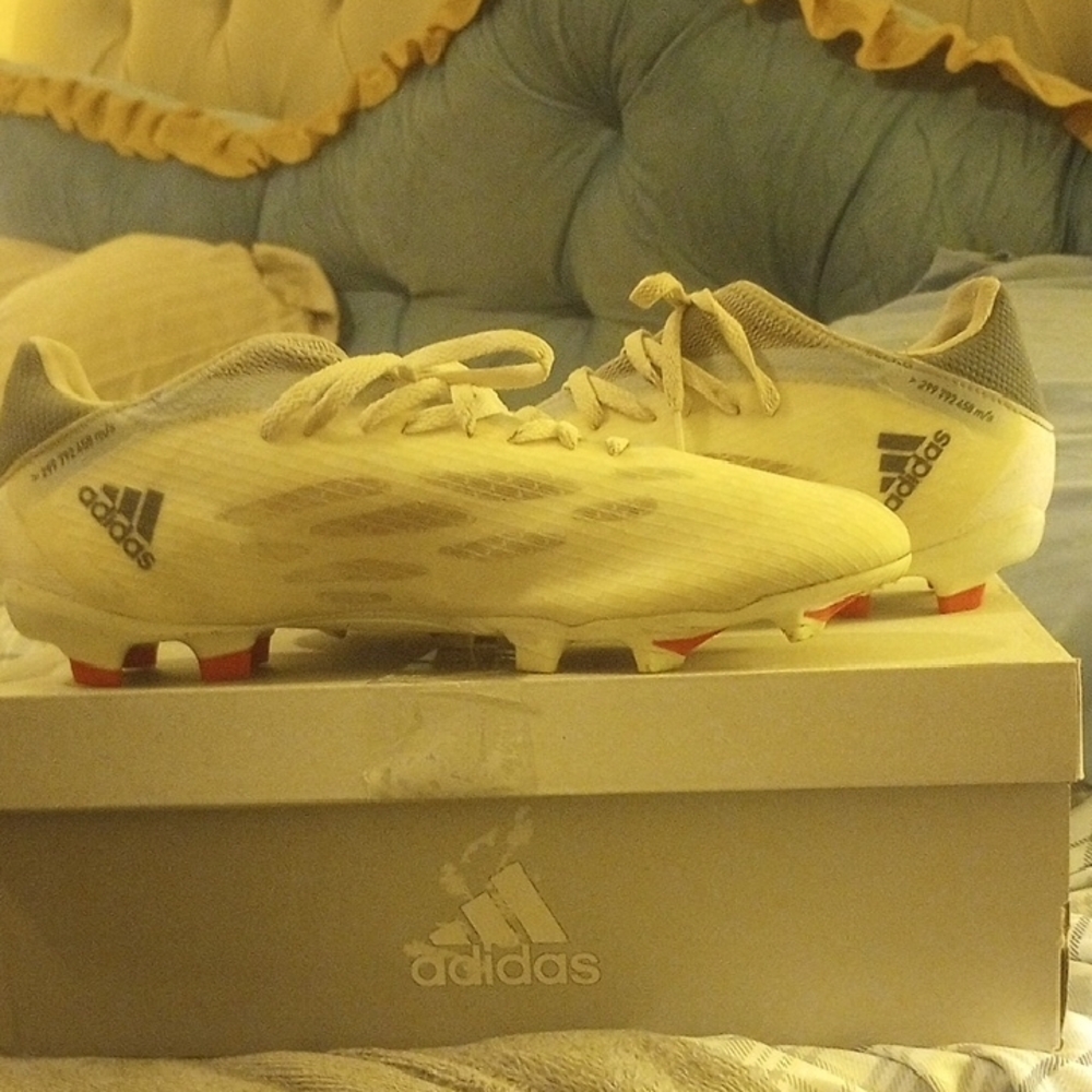 Adidas White Soccer Cleats 10.5